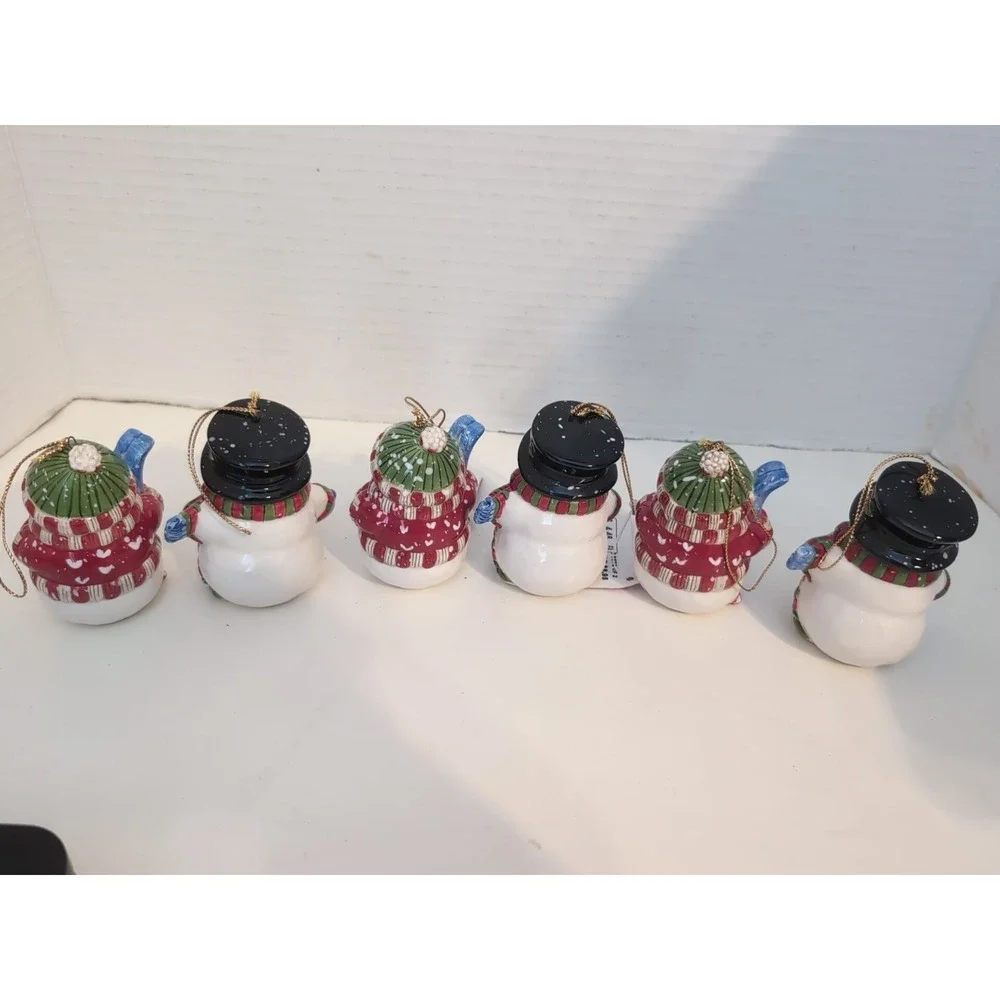 Burton + Burton 6 Ceramic Snowman‎ Ornaments